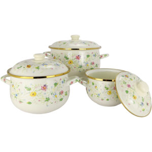 6 PCS set of Enamel Pots-VZ-1002WT