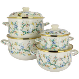 8 PCS set of Enamel Pots-VZ-1001CM