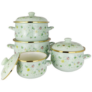 8 PCS set of Enamel Pots-VZ-1002MN